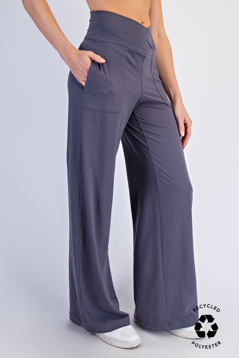 Recycled Butter V Waist Wide Pant