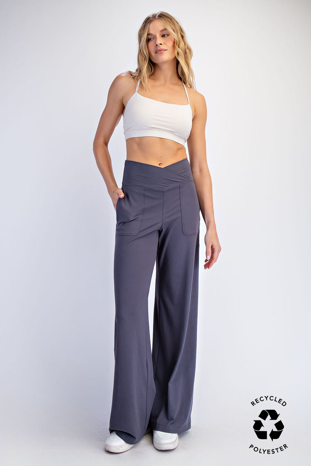 Recycled Butter V Waist Wide Pant