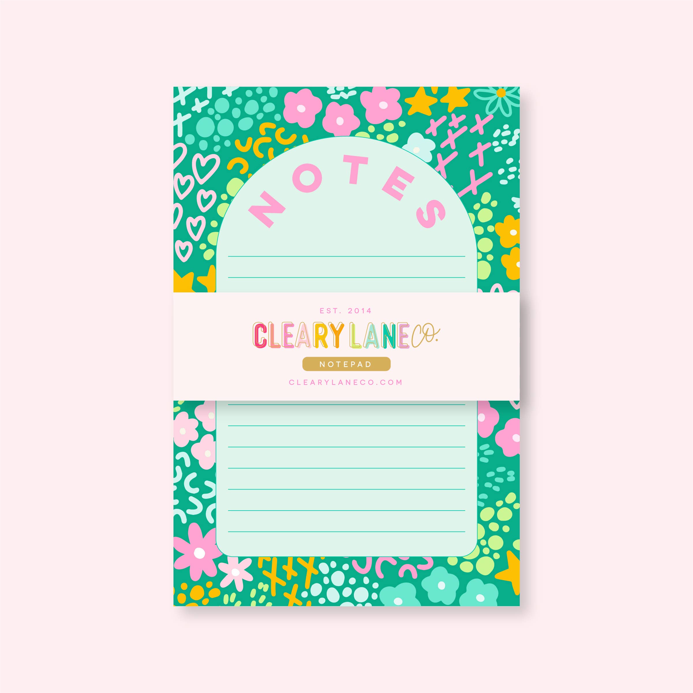 Notepad | 4"x6" | Emerald Rainbow Garden