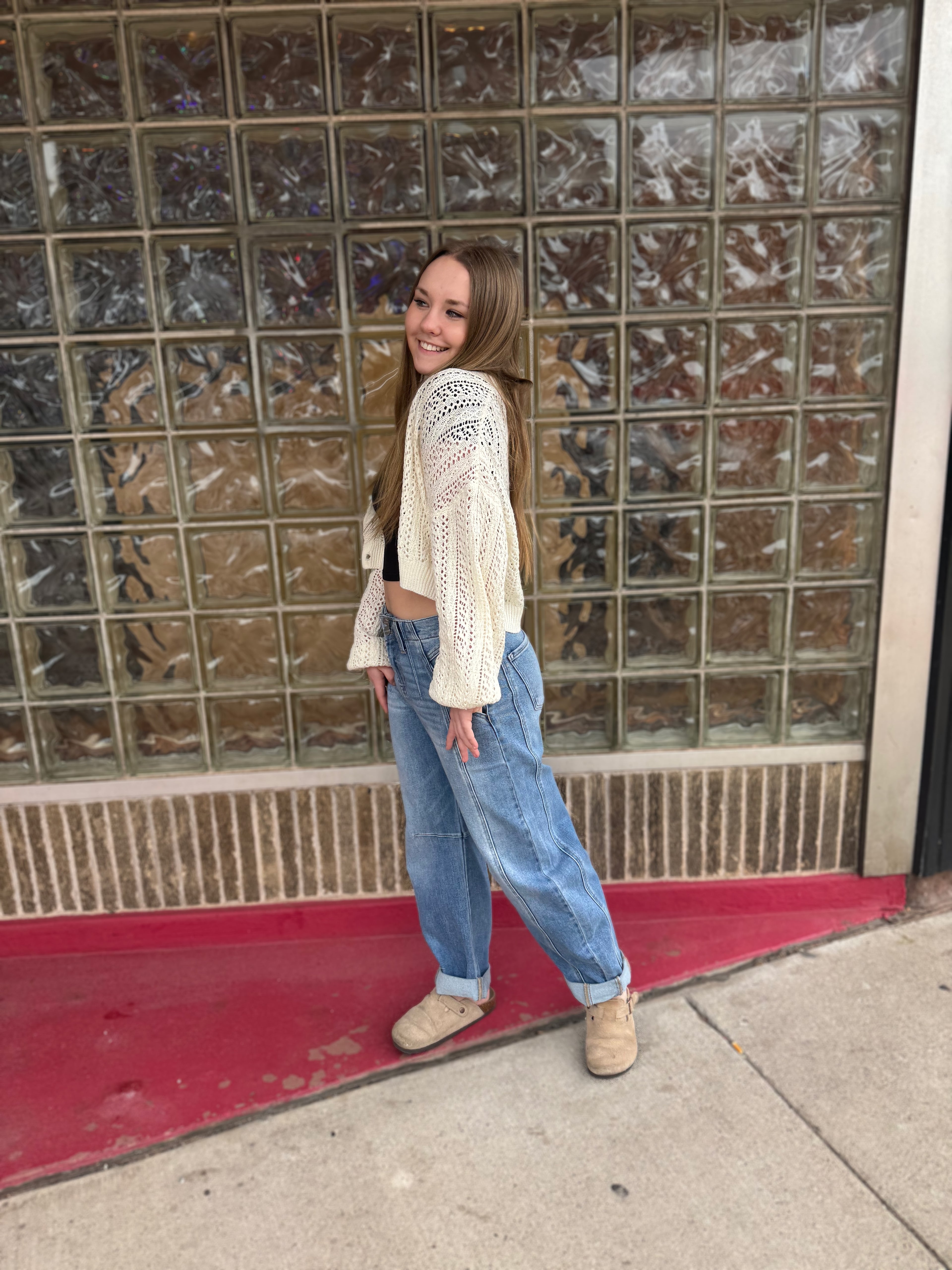 Callie Cropped Cardigan - Ivory