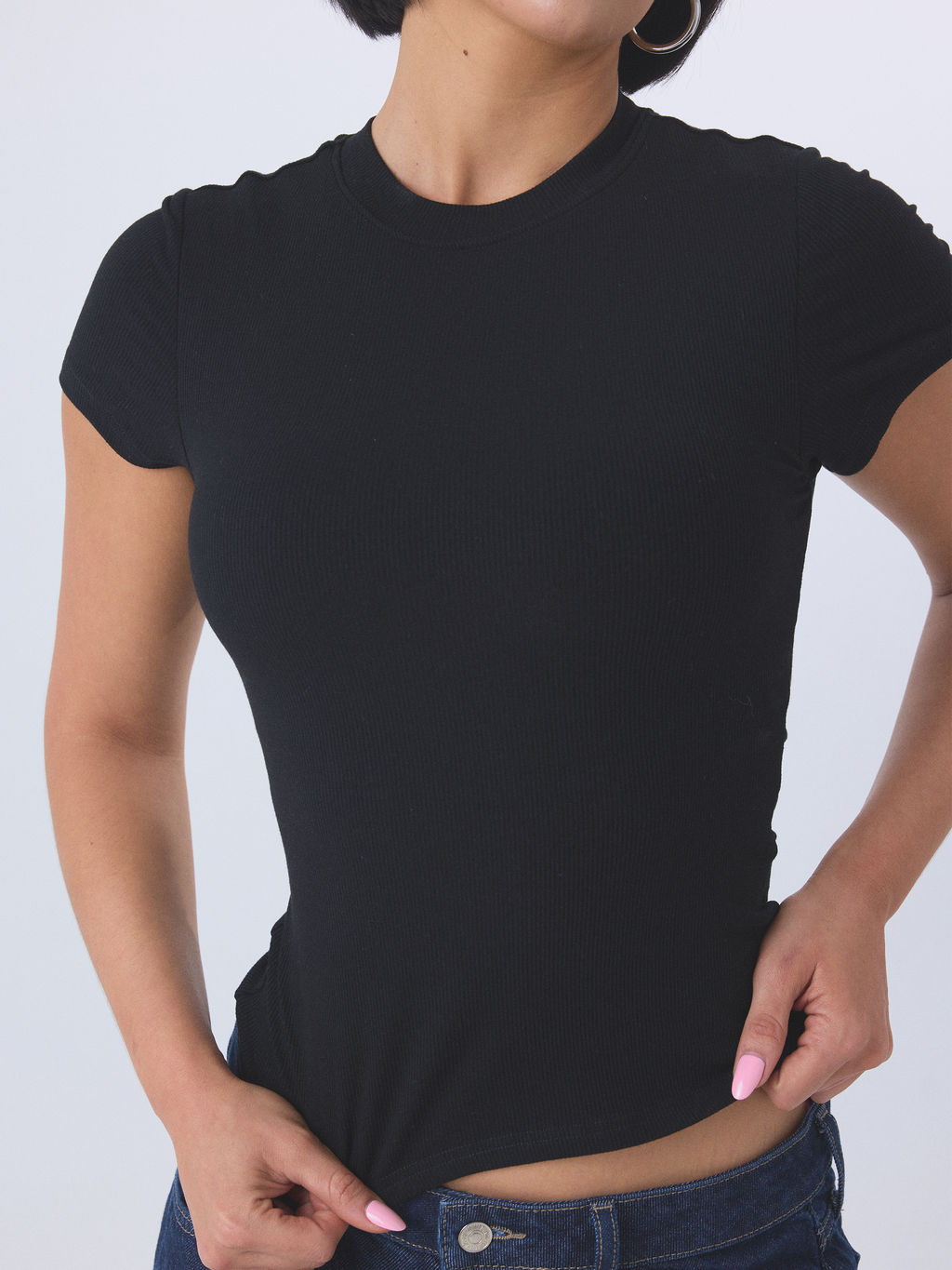 Rya Ribbed Braless T-Shirt