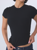 Rya Ribbed Braless T-Shirt
