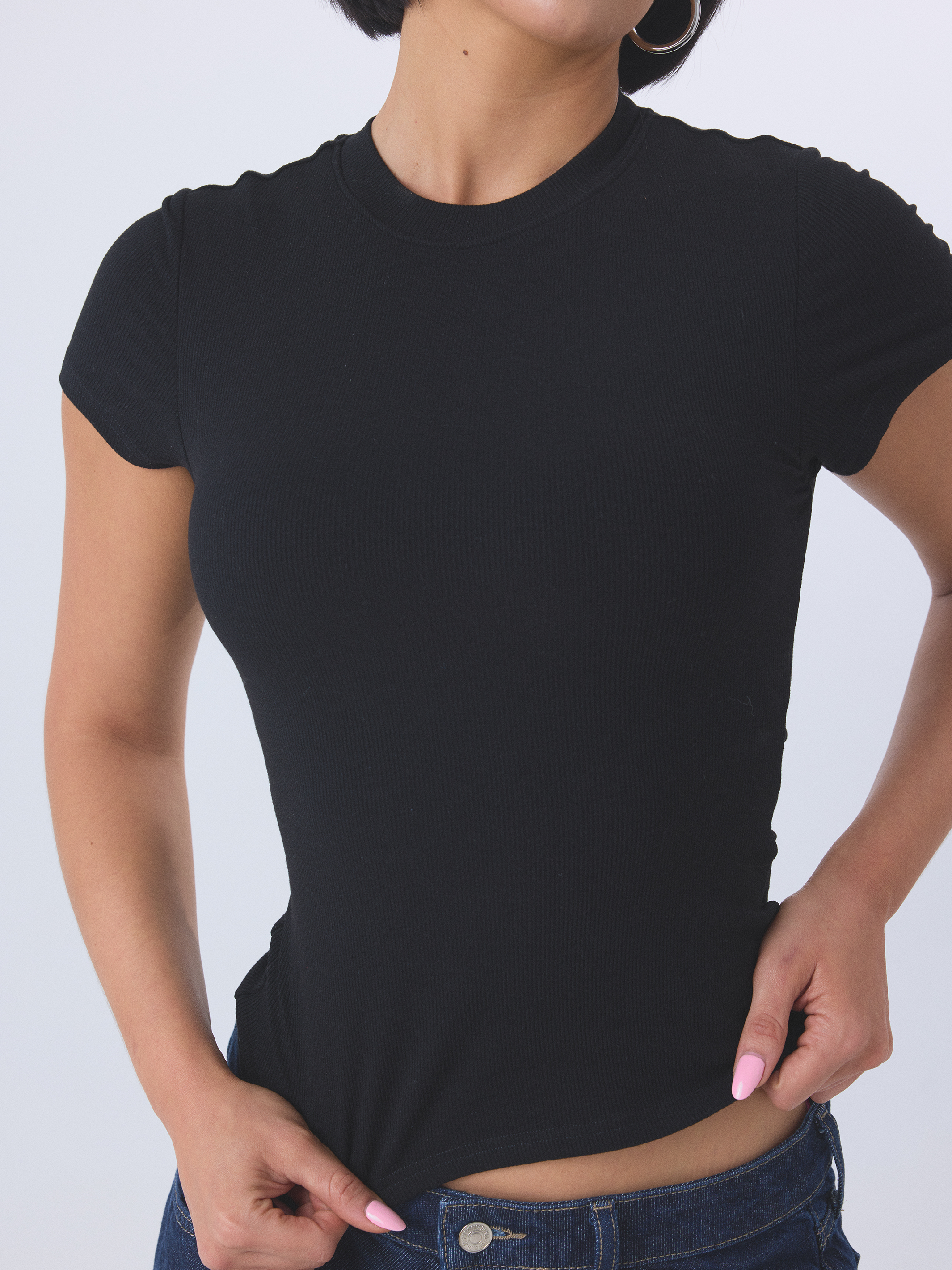 Rya Ribbed Braless T-Shirt