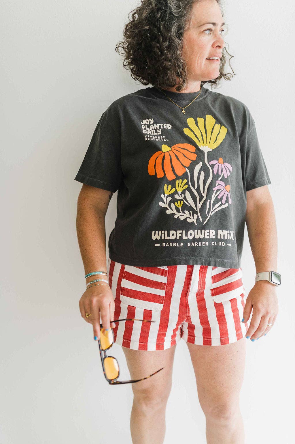 Joy Wildflower Boxy Crop Tee