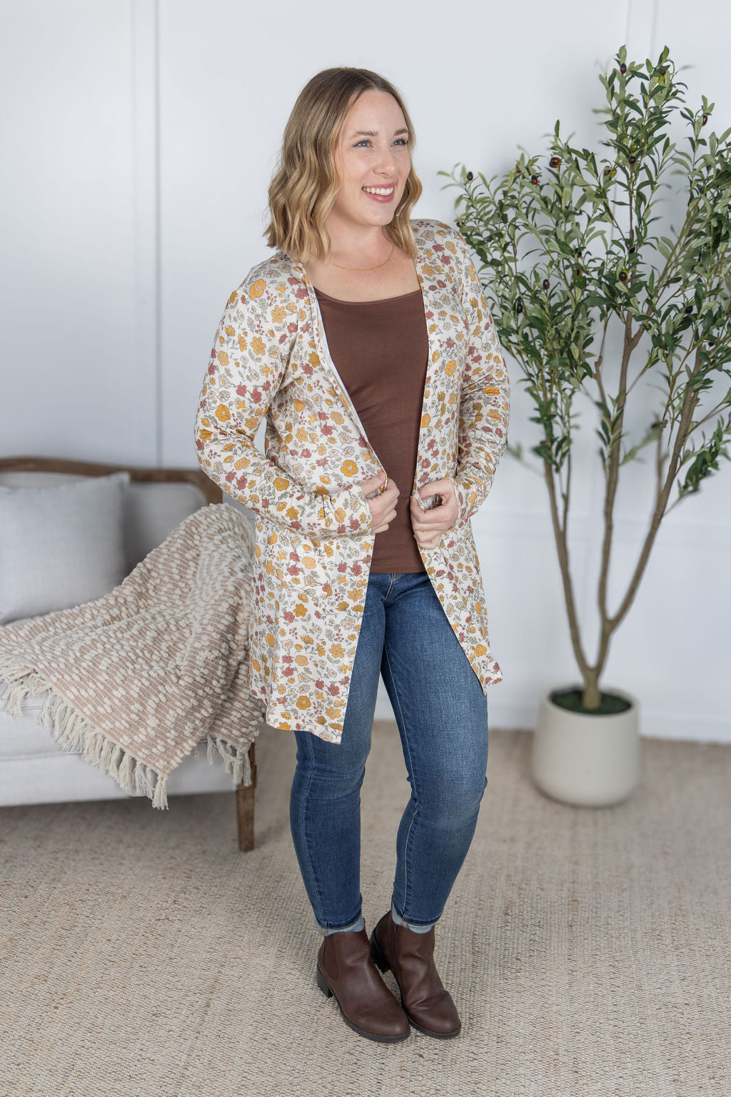 Classic Cardigan - Fall Vintage Floral