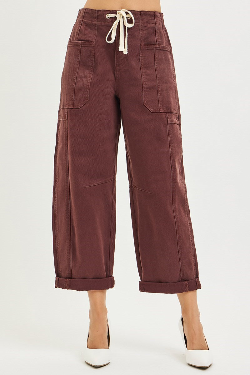 Choco Charm Risen Barrel Jeans