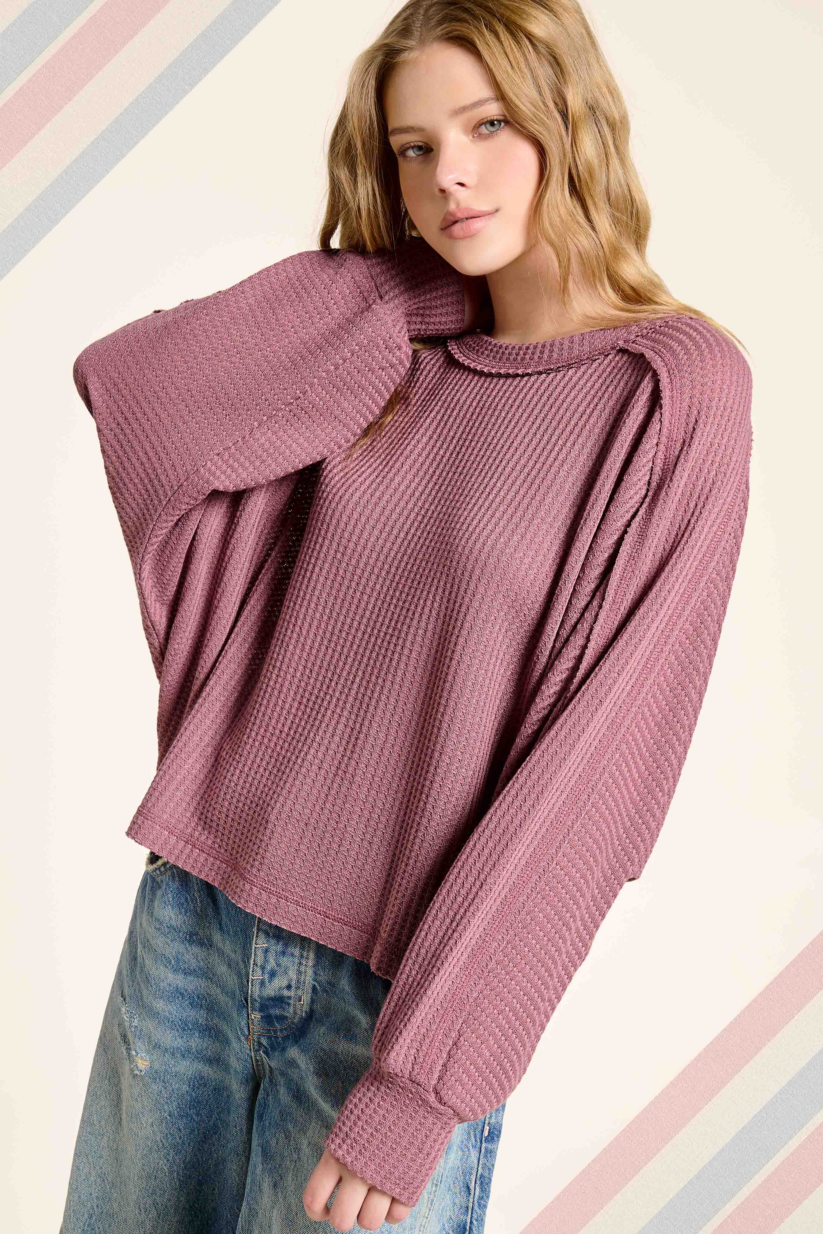 Bri Brushed Waffle Top