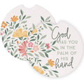 God Palm Hand Flowers - Car Coasters