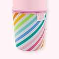 Blush Rainbow Diagonal Stripes Coffee Cup Sleeve