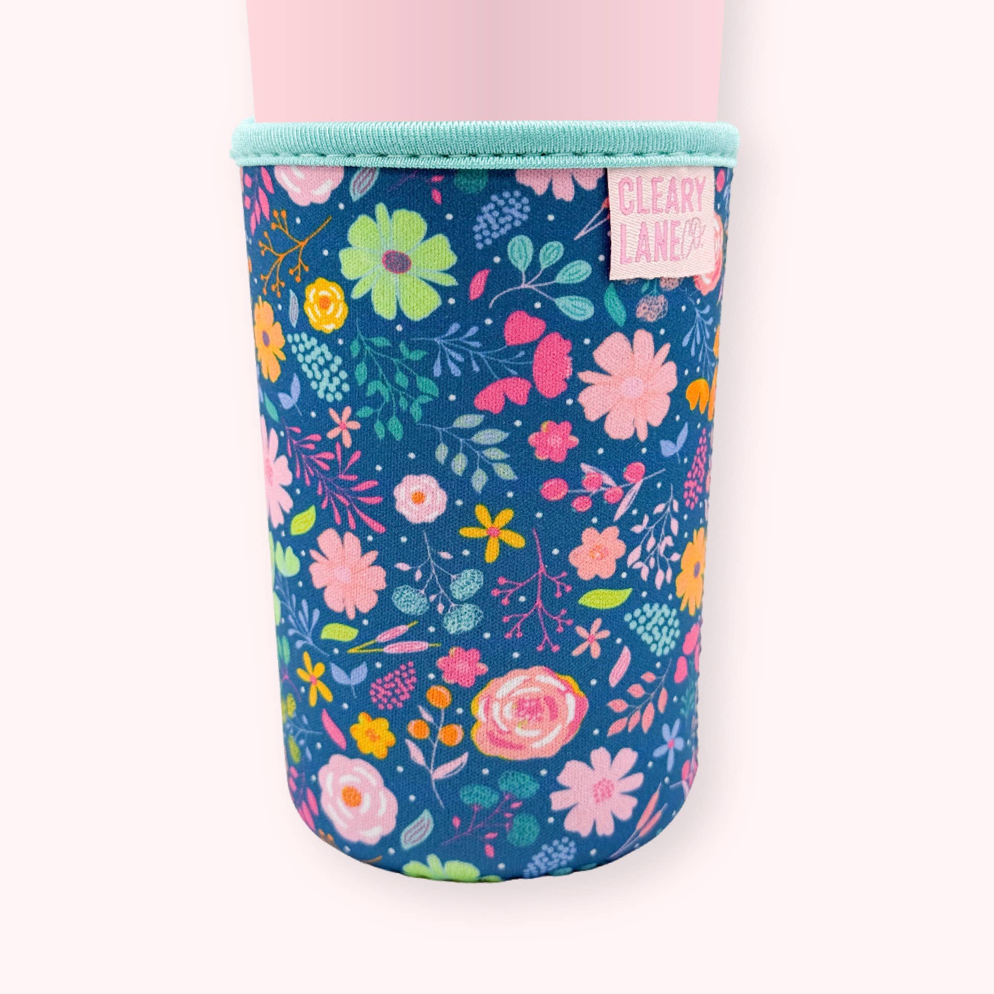 Emerald Rainbow Blooms Coffee Sleeve