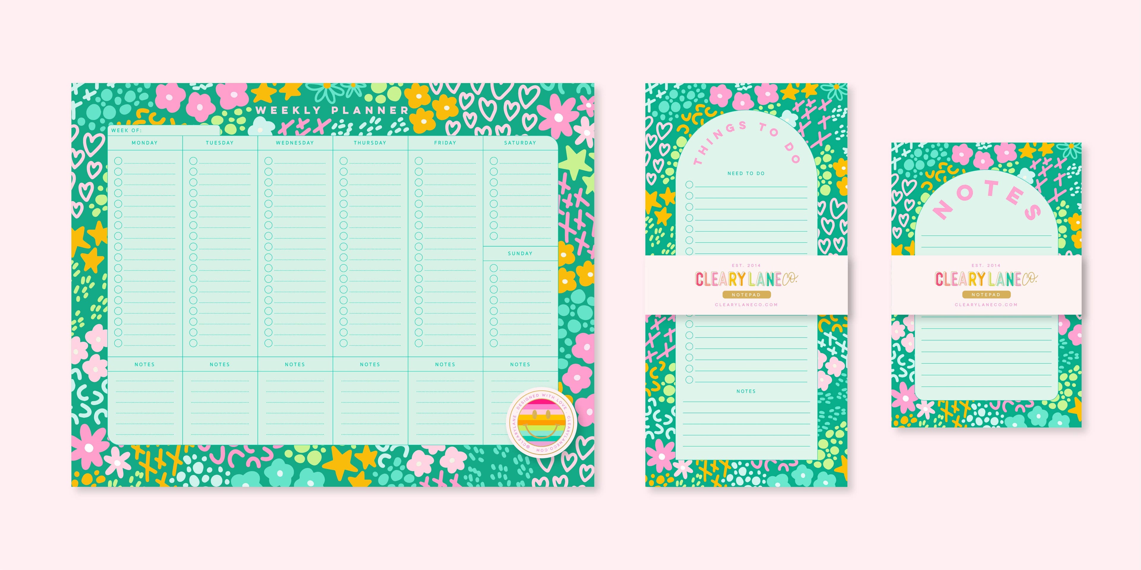 Notepad | 4"x6" | Emerald Rainbow Garden