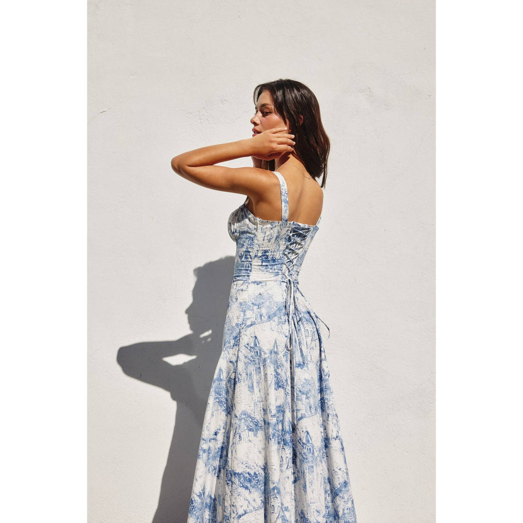 Coastline Corset Sweetheart Dress