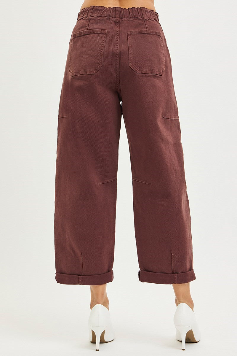 Choco Charm Risen Barrel Jeans