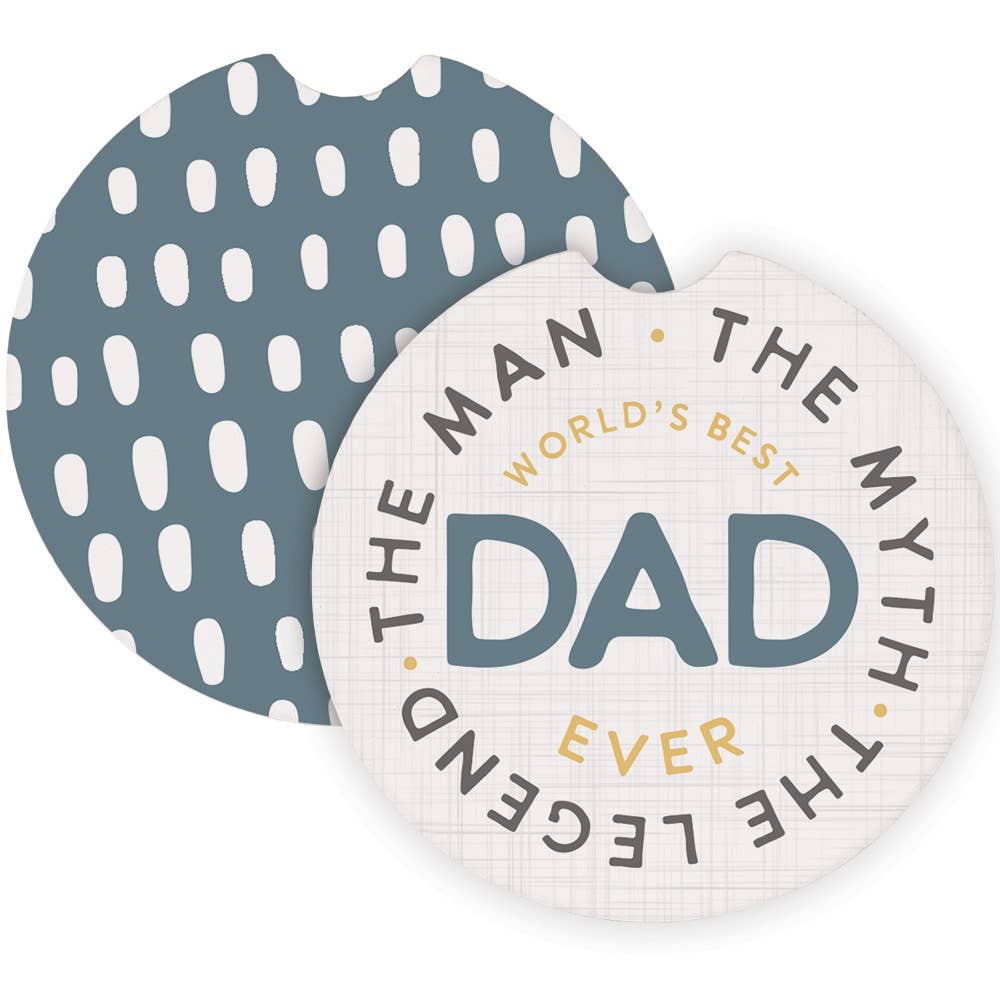 Man Myth Dad Dots - Car Coasters