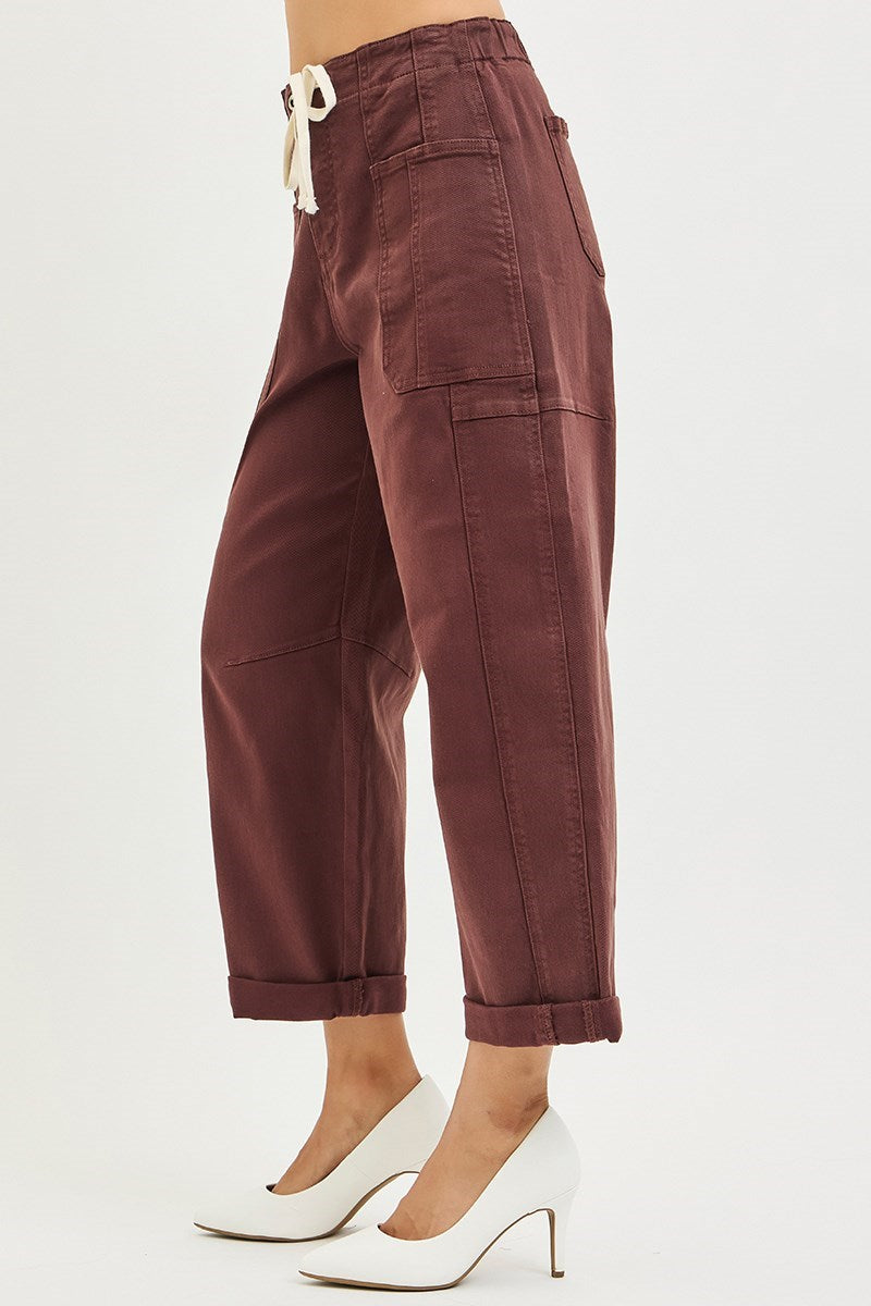Choco Charm Risen Barrel Jeans