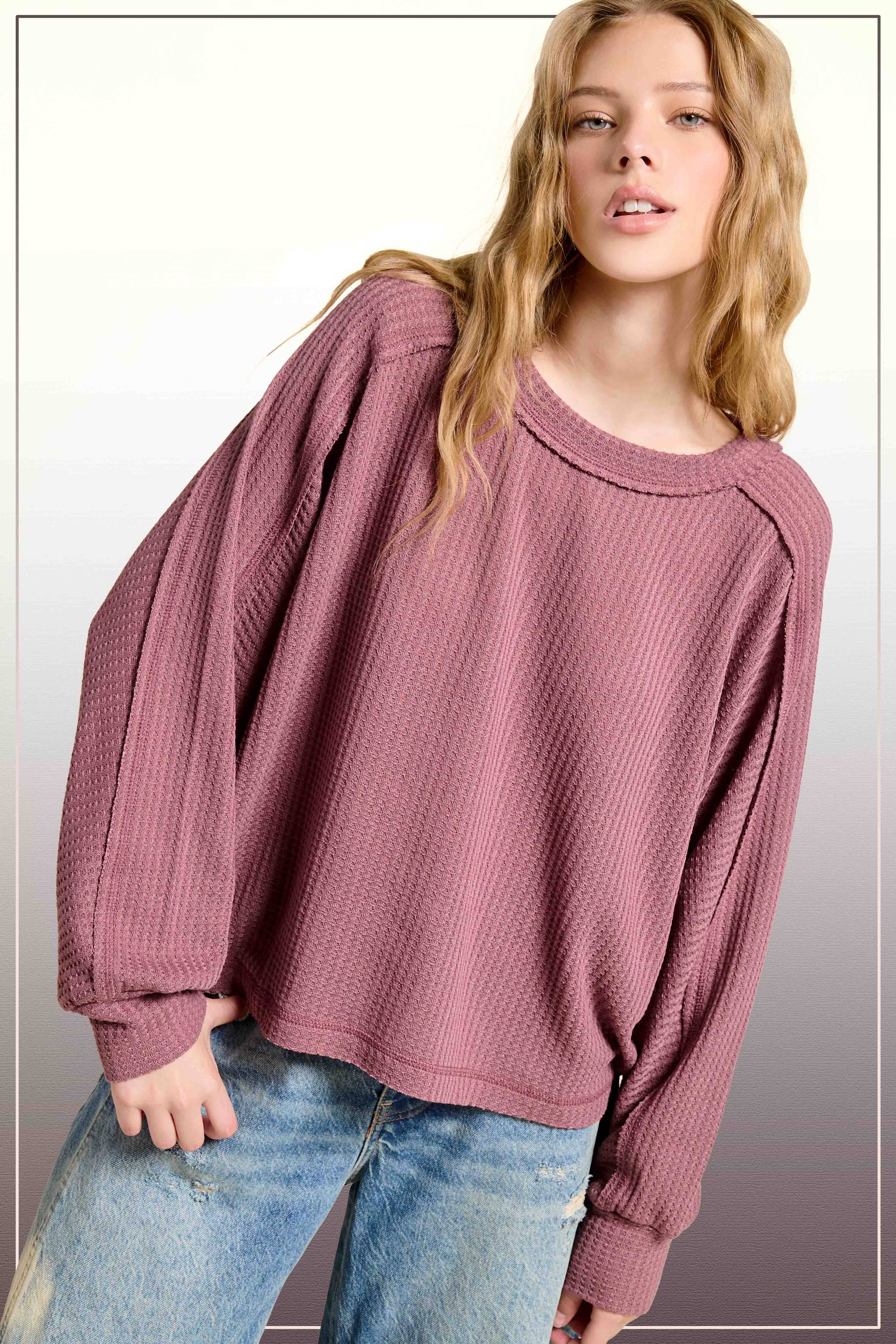 Bri Brushed Waffle Top