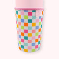 Blush Rainbow Checkers Coffee Cup Sleeve
