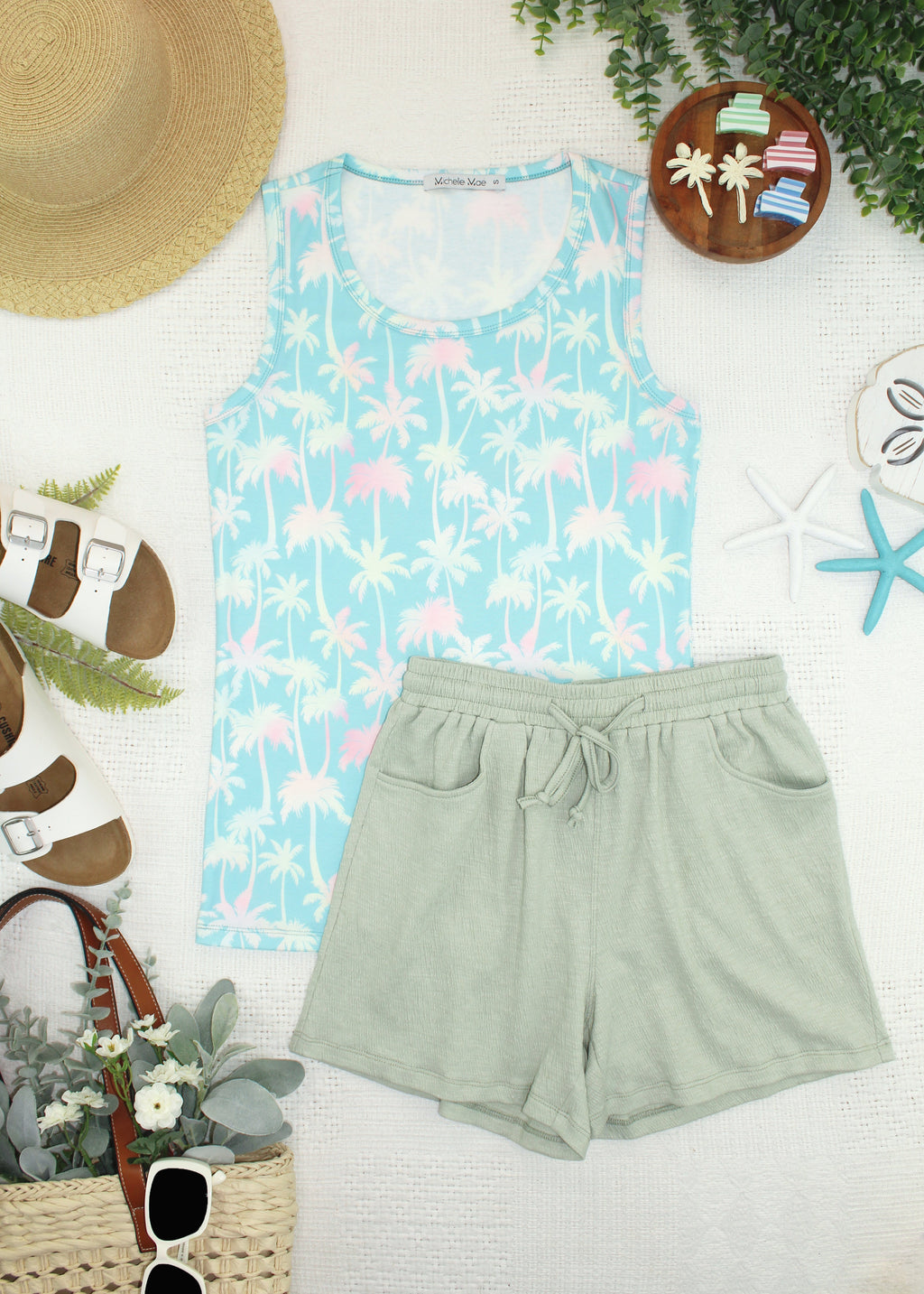 Ava Tank - Aqua Palm