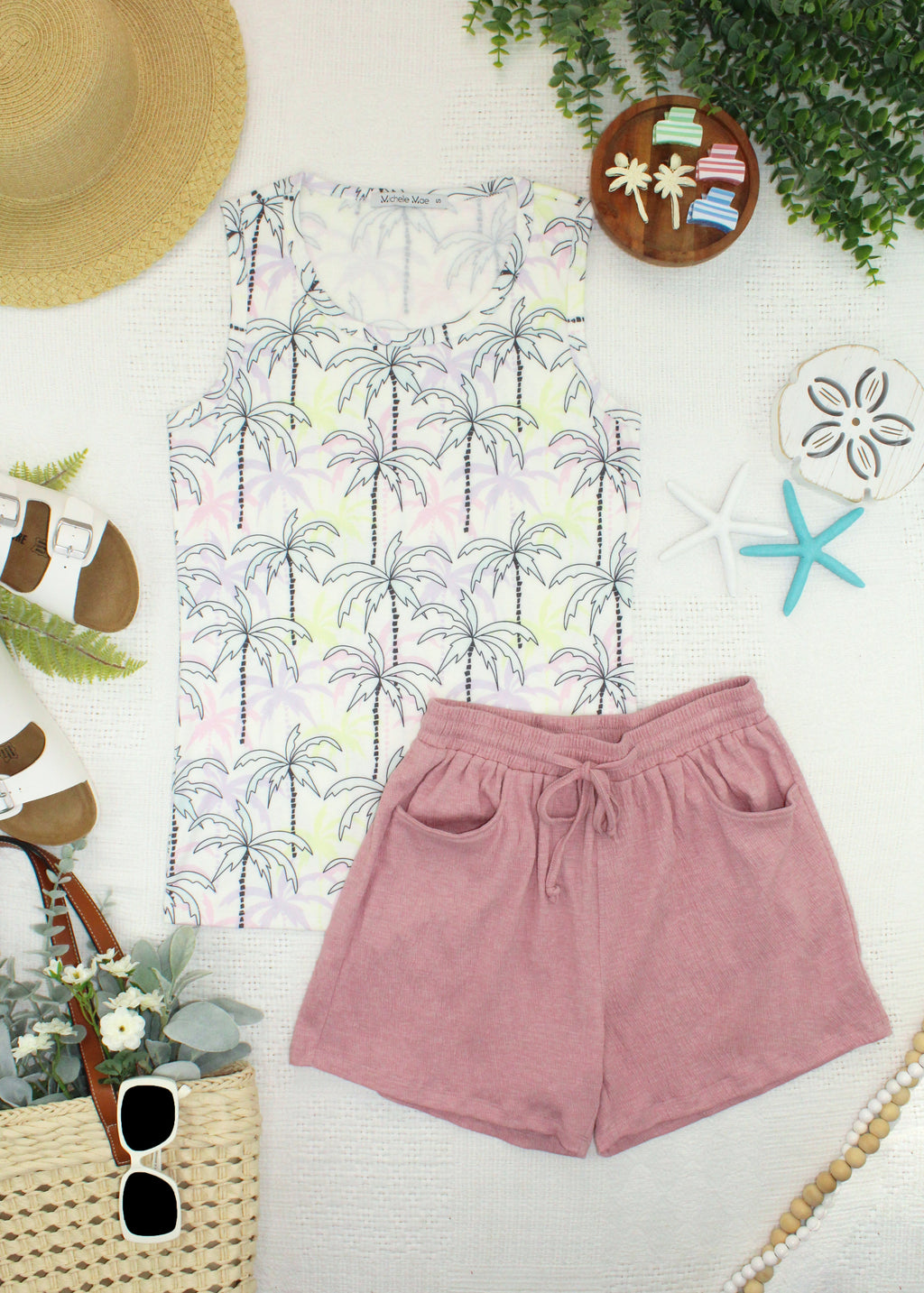 Ava Tank - Neon Palm