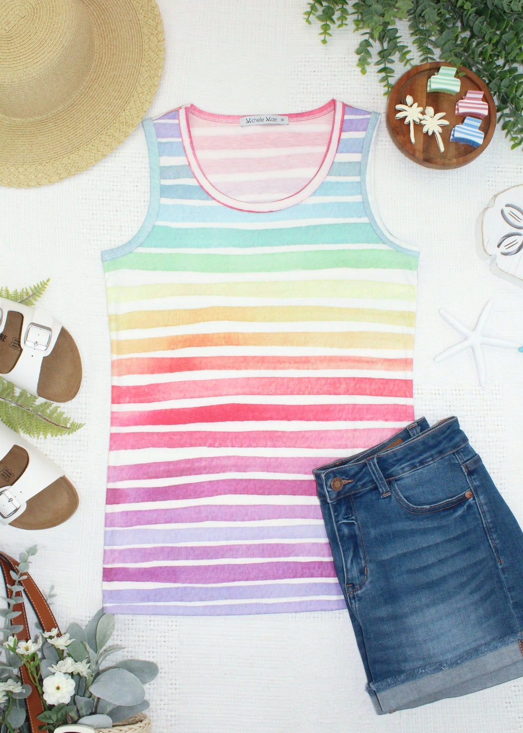 Ava Tank - Rainbow Stripes
