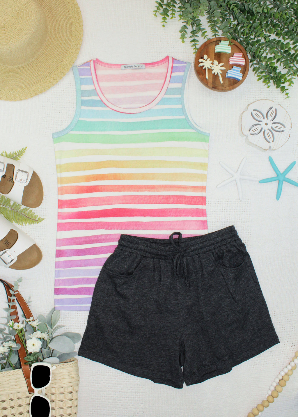 Ava Tank - Rainbow Stripes
