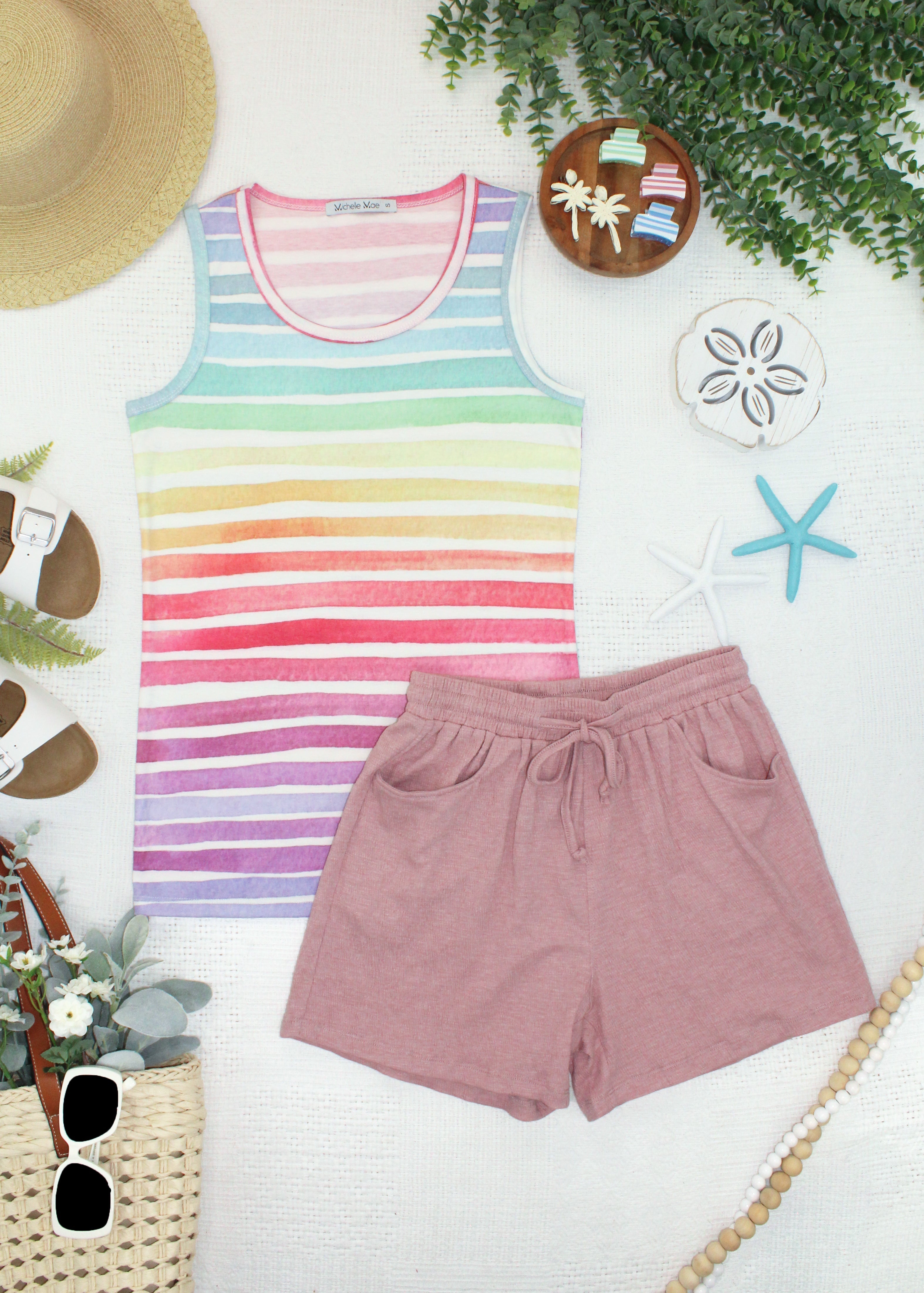 Ava Tank - Rainbow Stripes