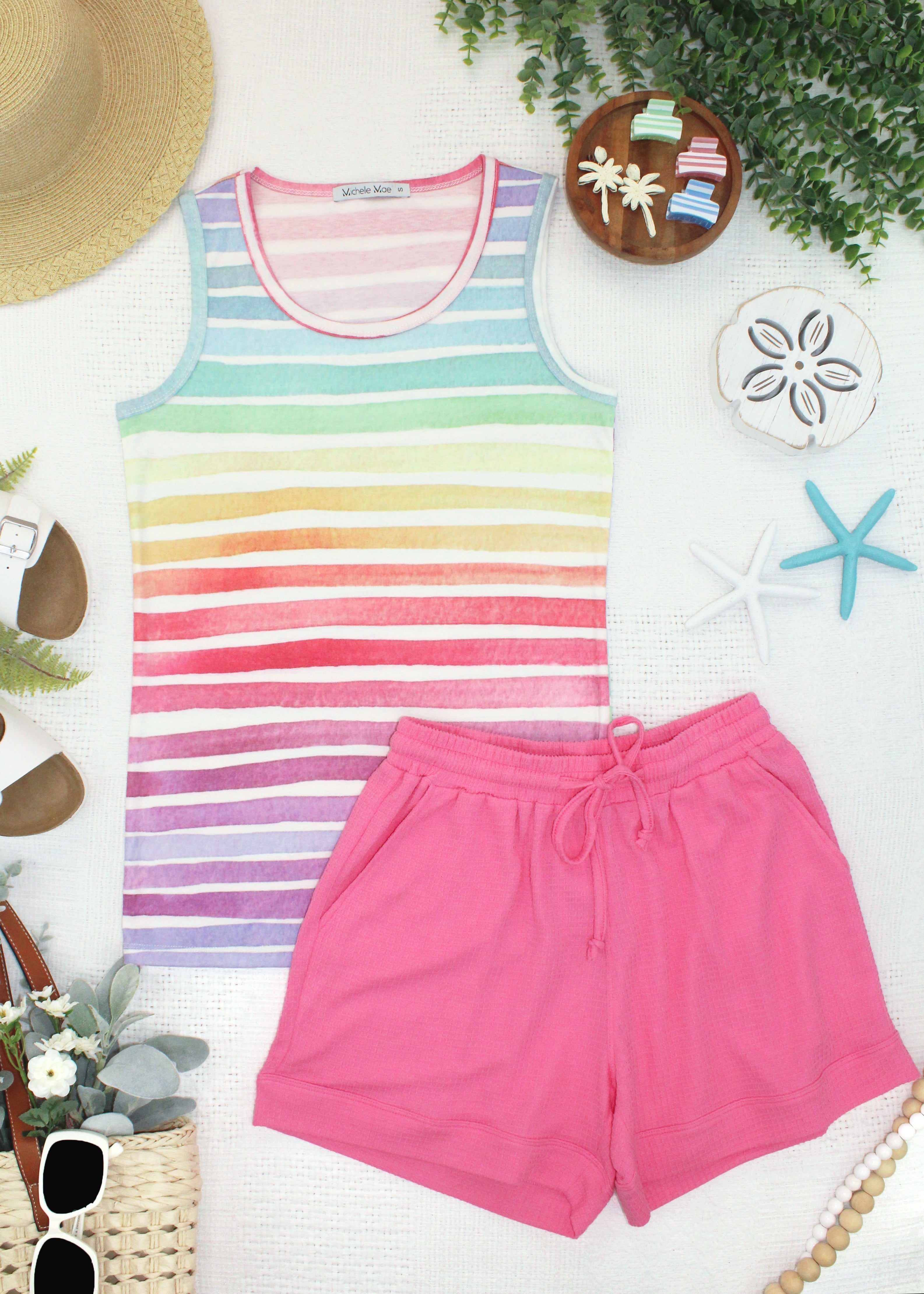 Ava Tank - Rainbow Stripes