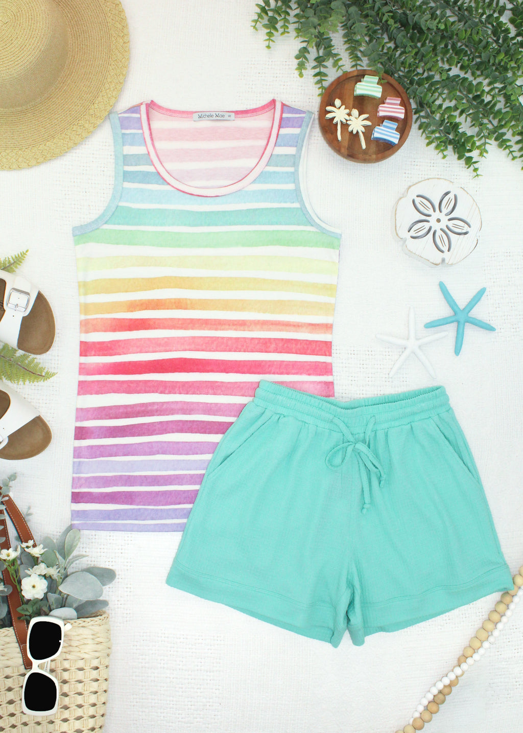 Ava Tank - Rainbow Stripes