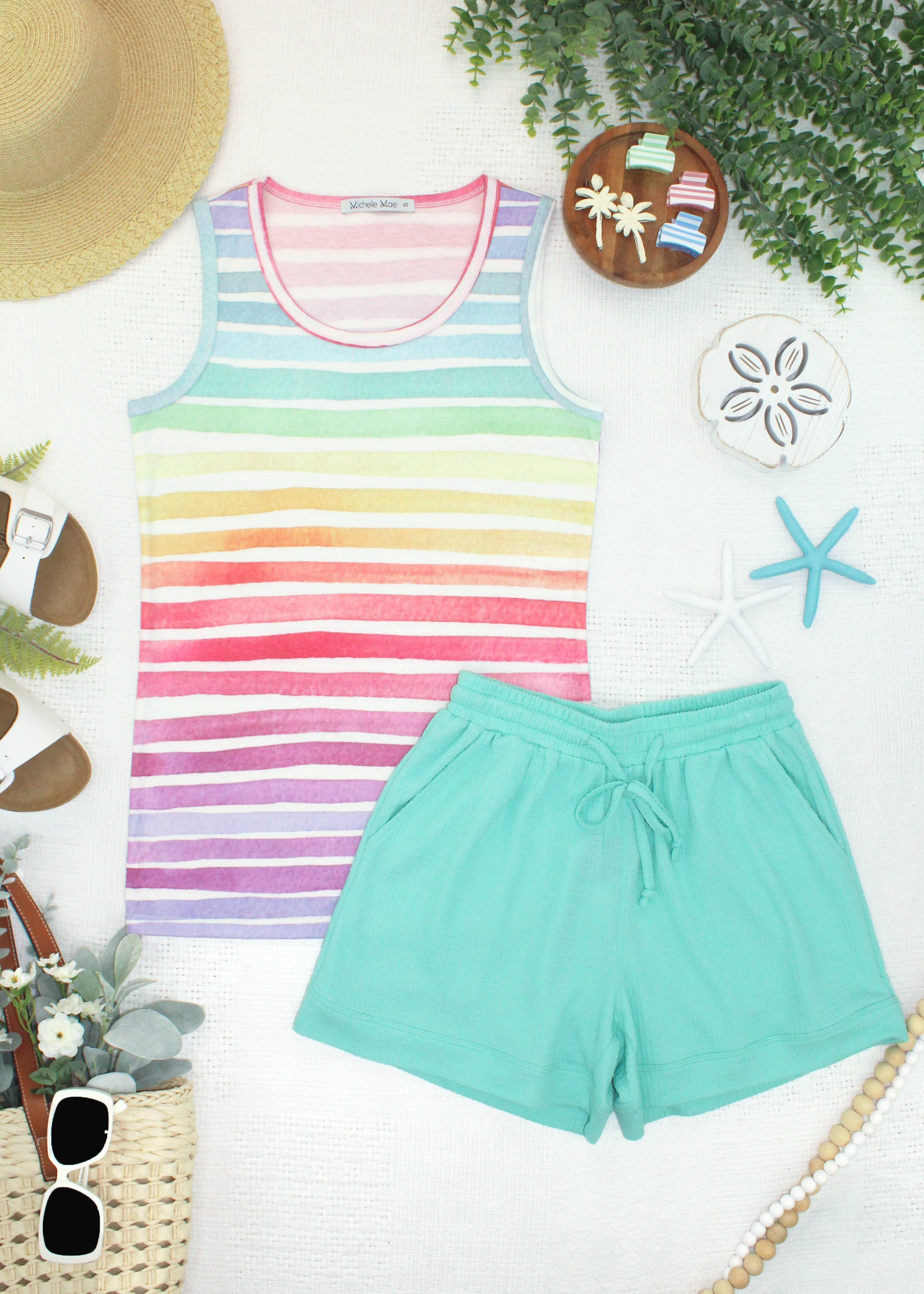 Ava Tank - Rainbow Stripes