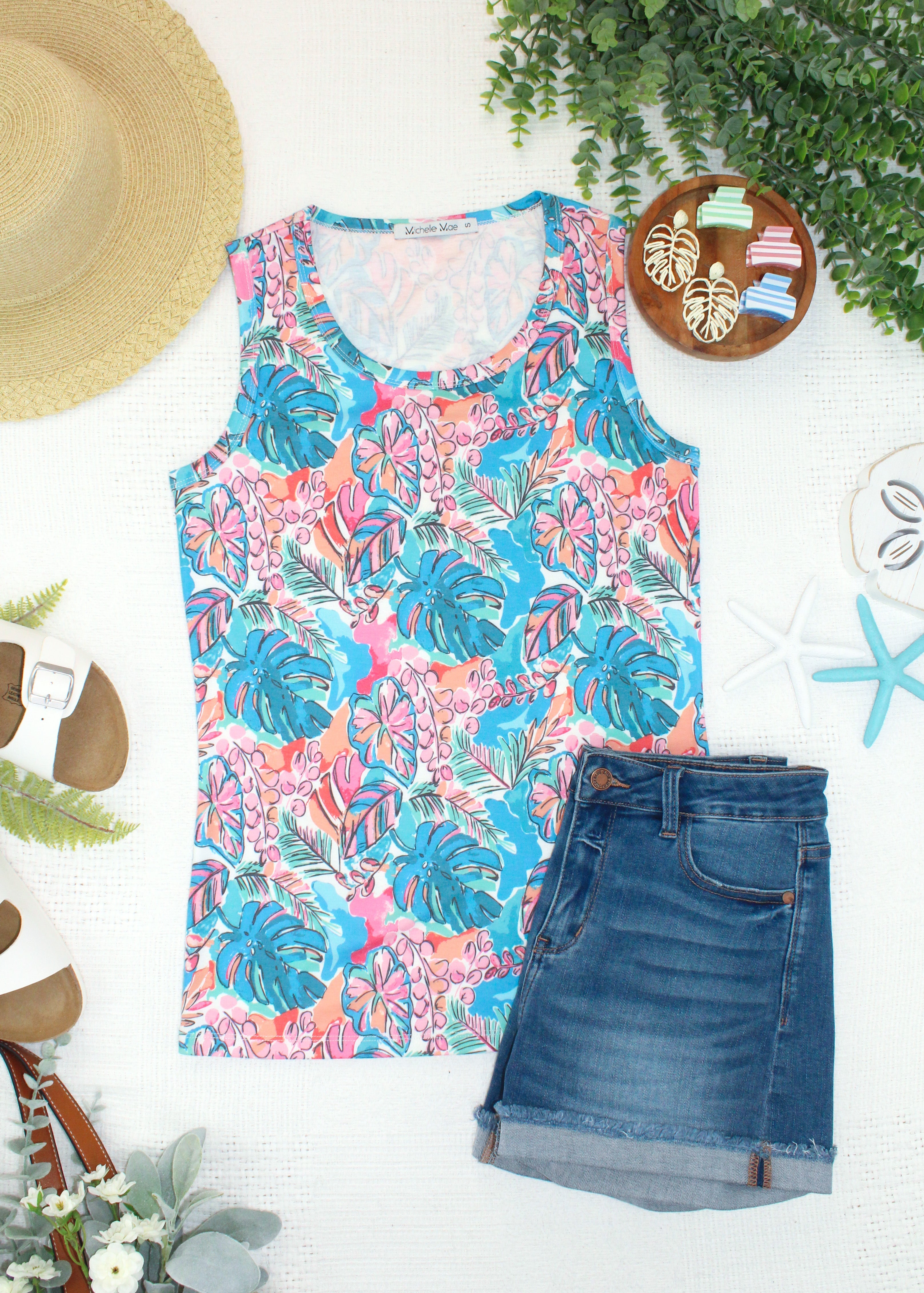 Ava Tank - Tropical Palm