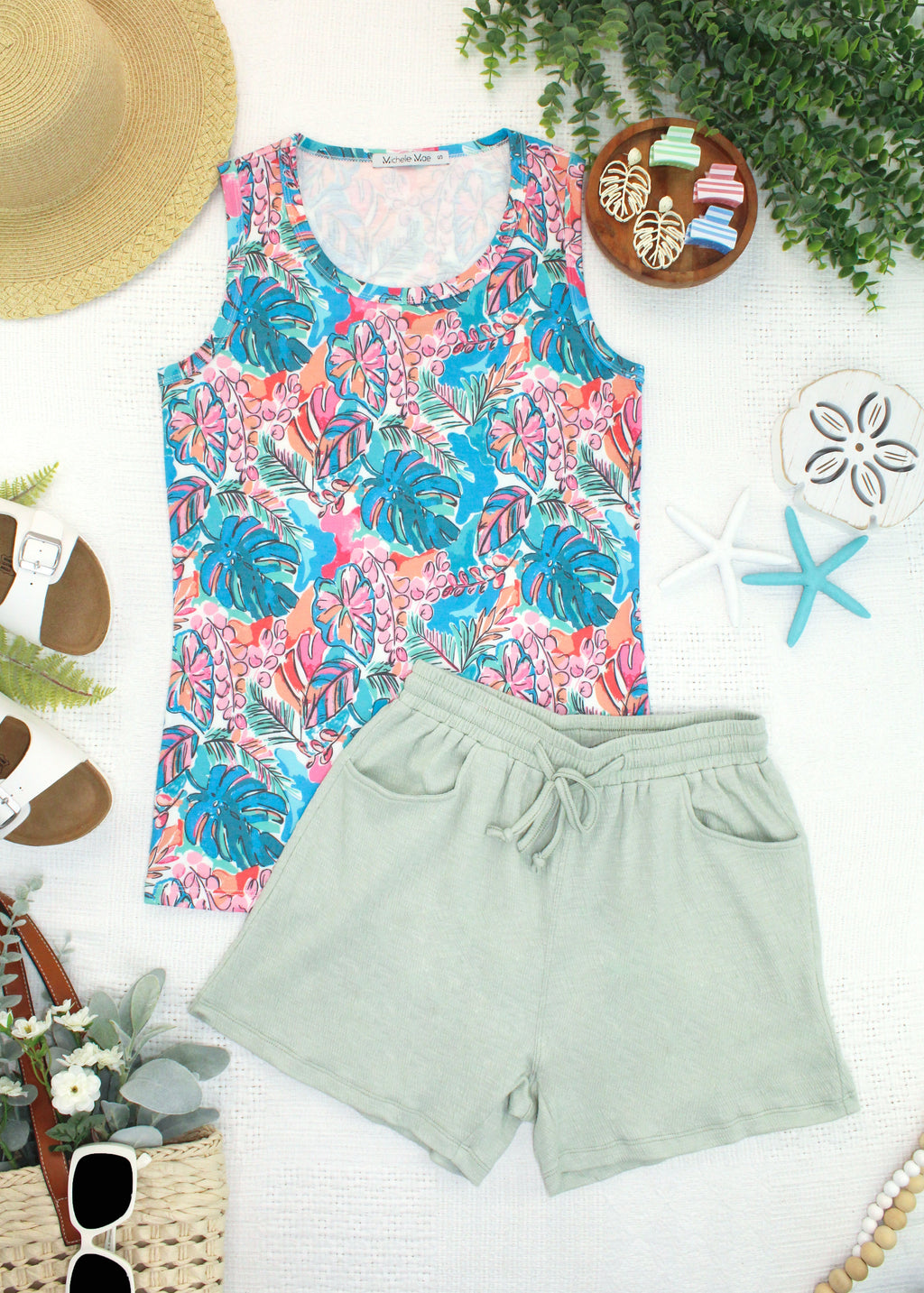 Ava Tank - Tropical Palm