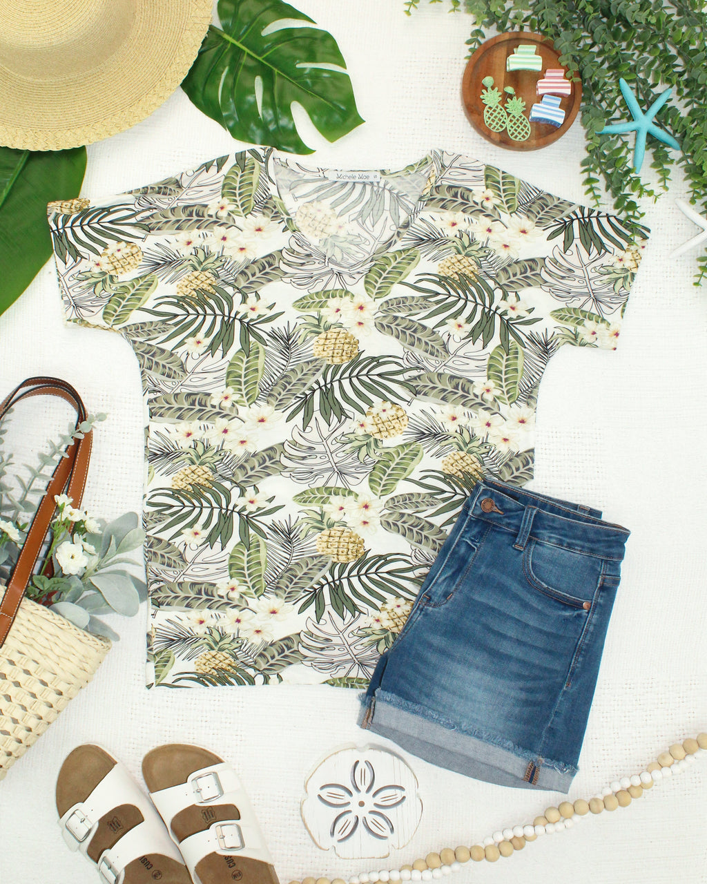 Chloe Cozy Top - Pineapple Leaf