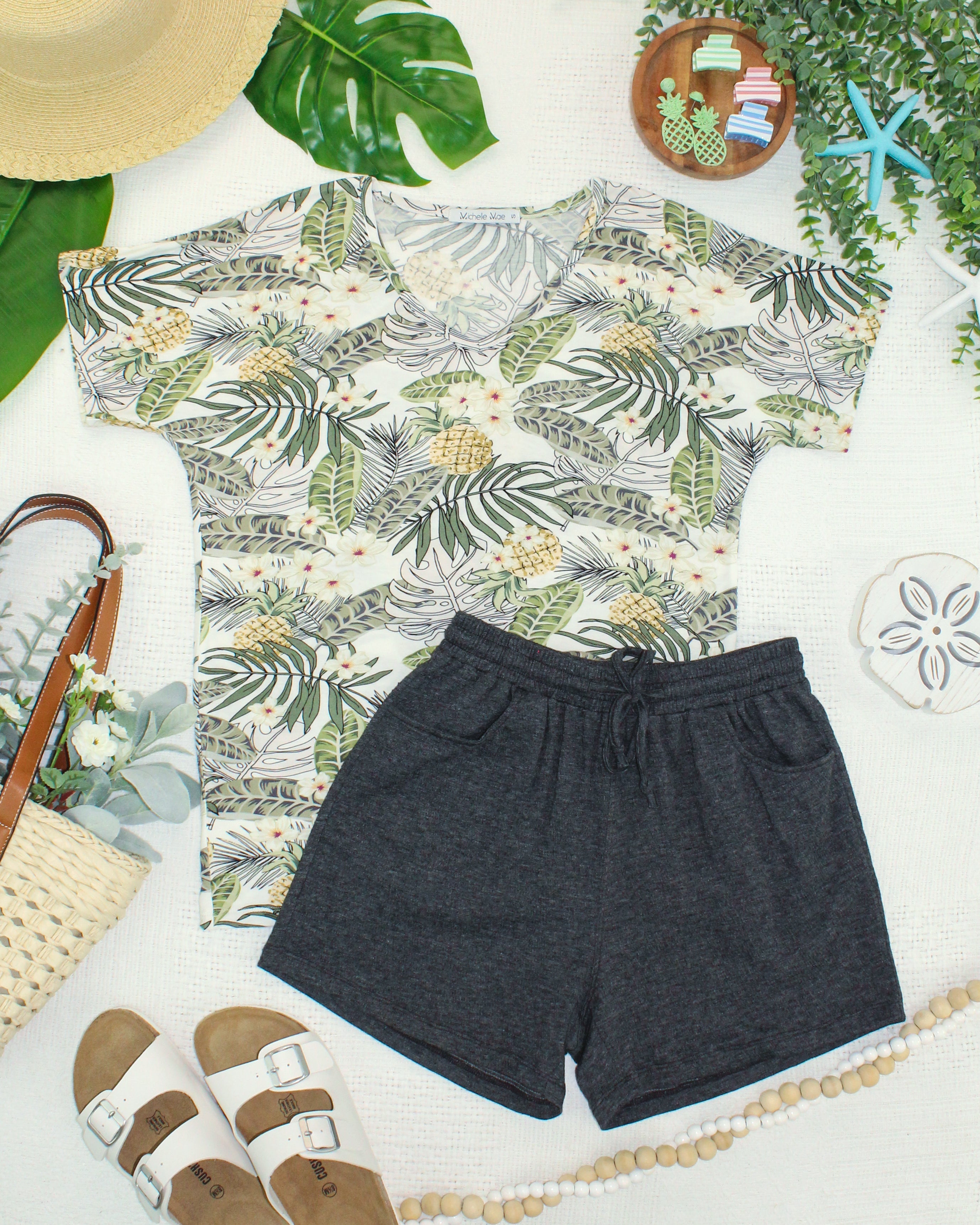 Chloe Cozy Top - Pineapple Leaf