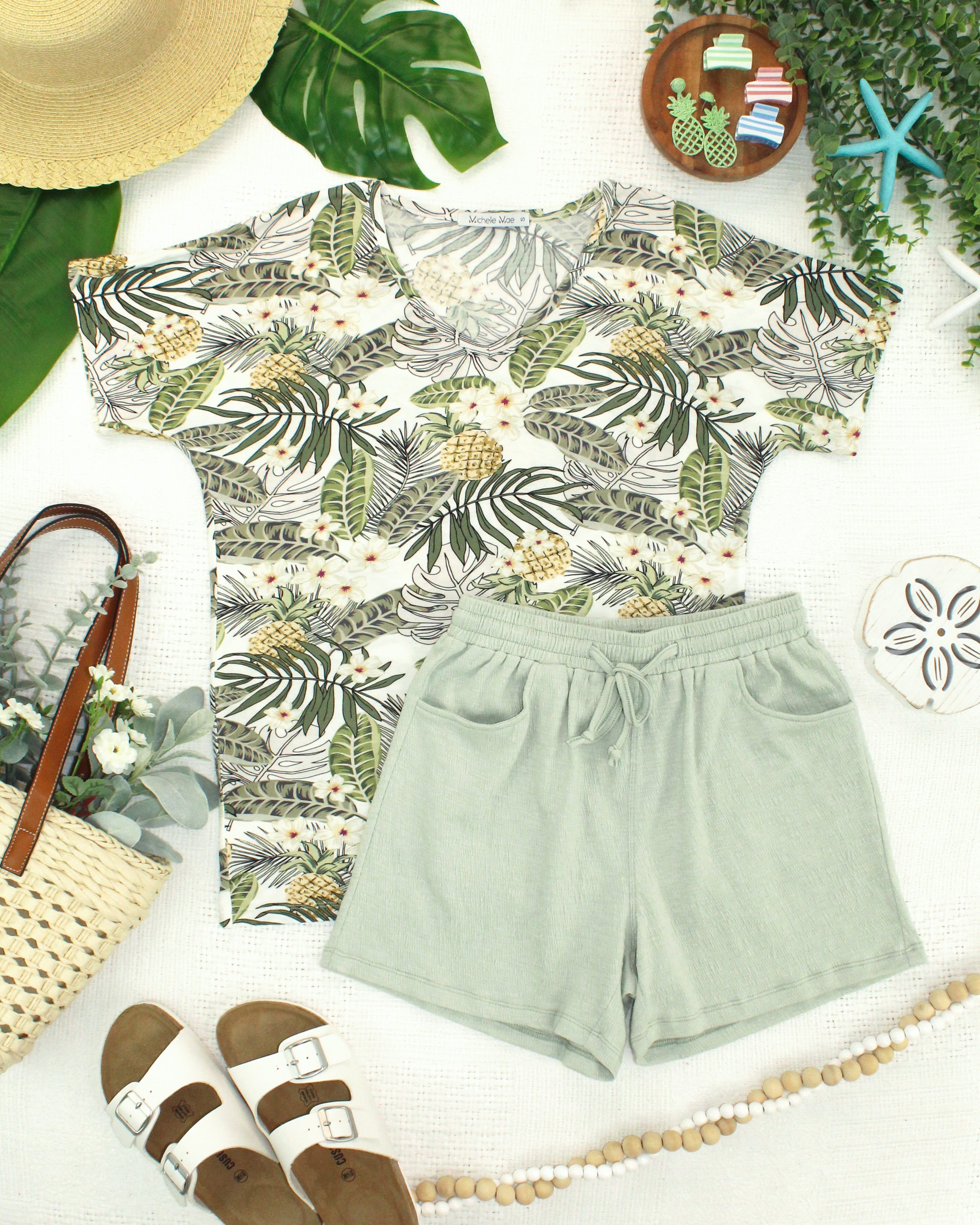 Chloe Cozy Top - Pineapple Leaf