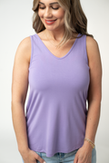 Vera V Neck Tank - Lavender