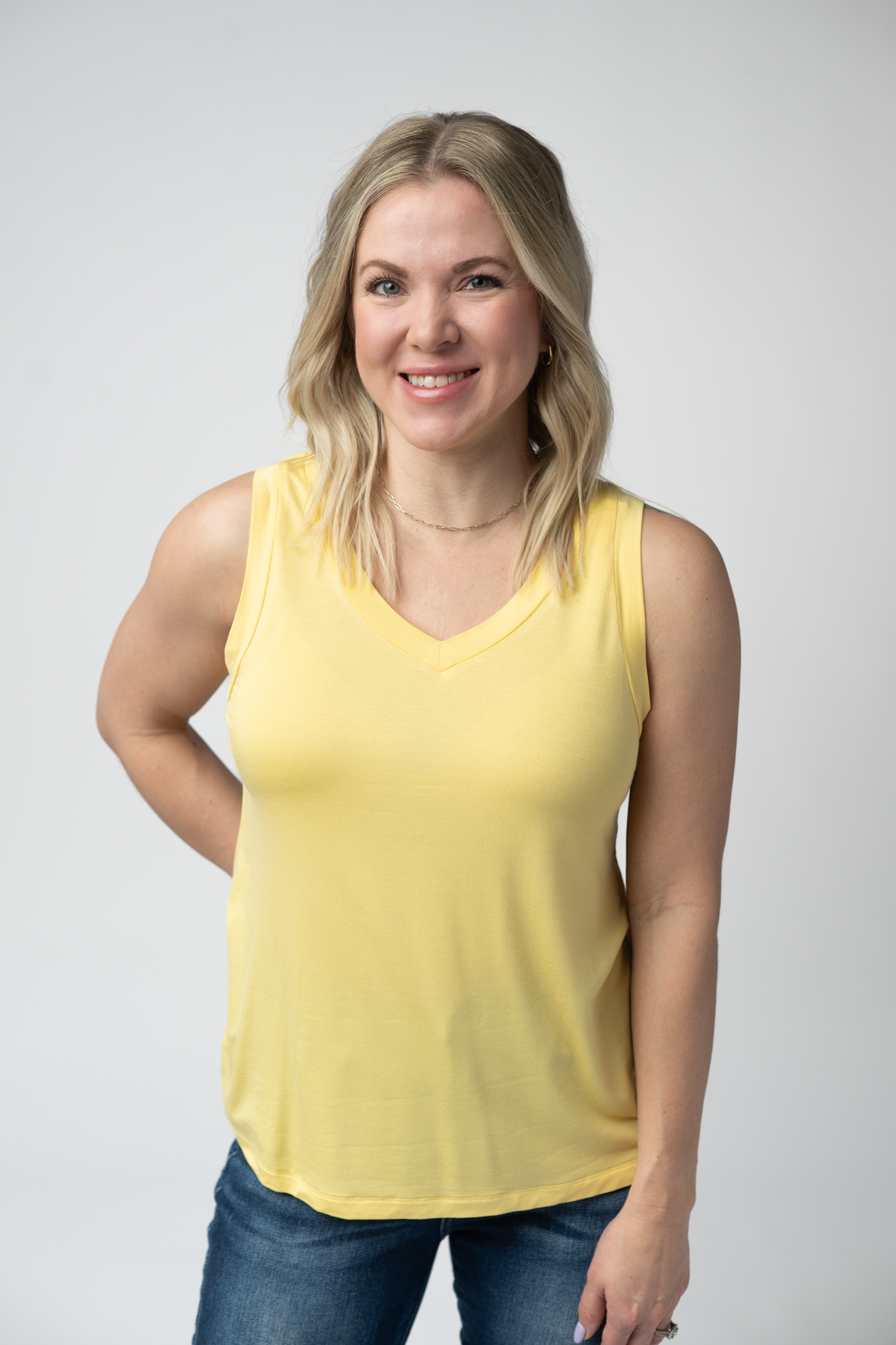Noelle Tank - Lemon