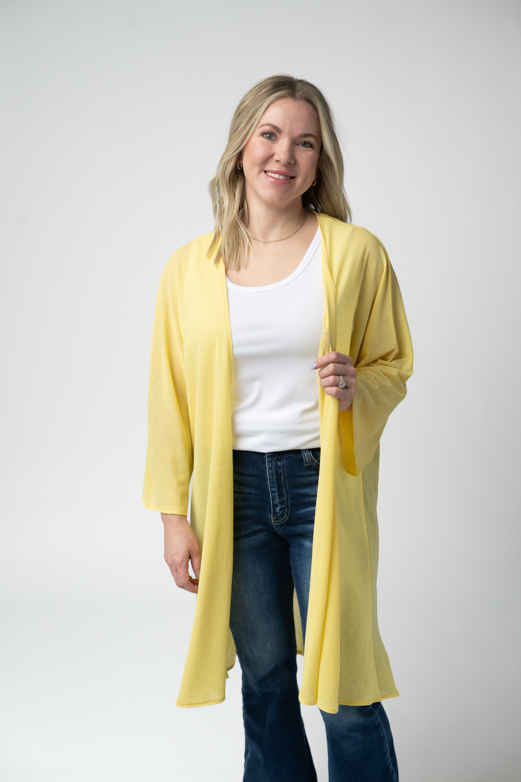Ellie Cover-Up Kimono - Lemon