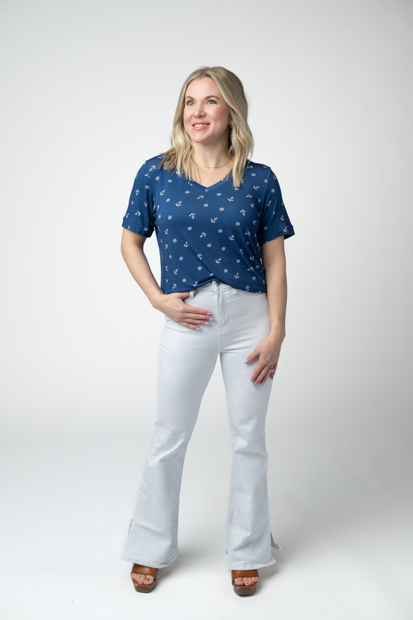 Sophie Top - Nautical Navy