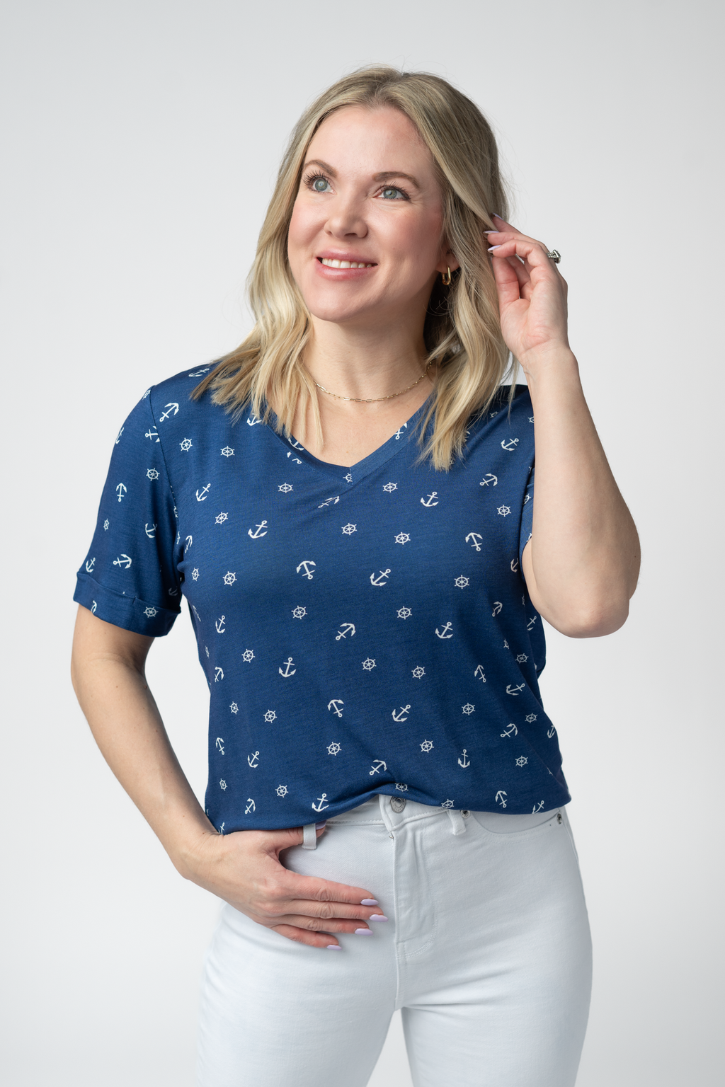 Sophie Top - Nautical Navy