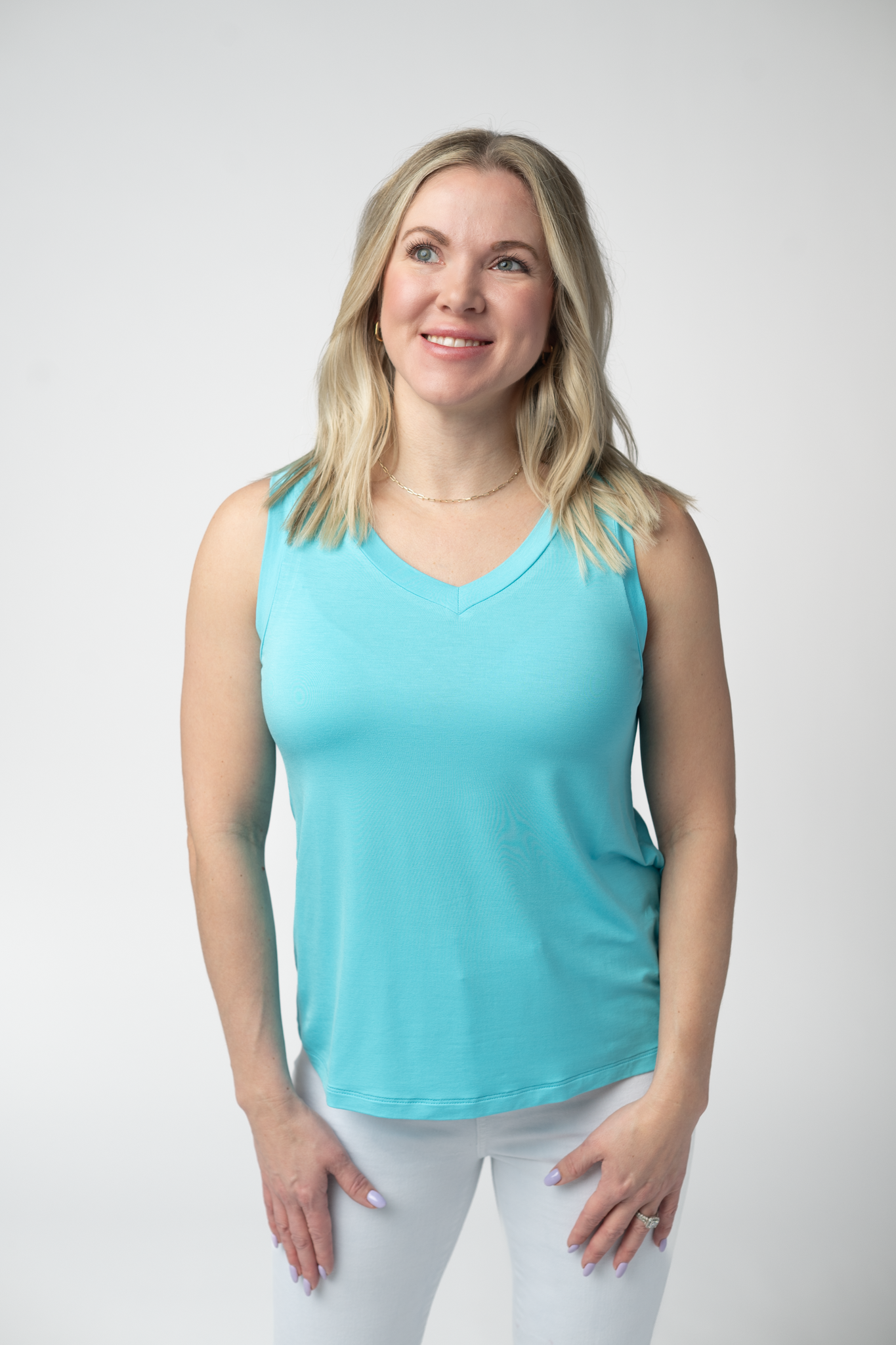 Noelle Tank - Aqua