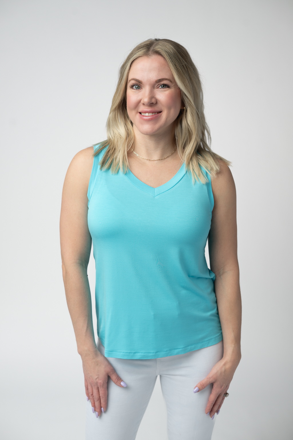 Noelle Tank - Aqua