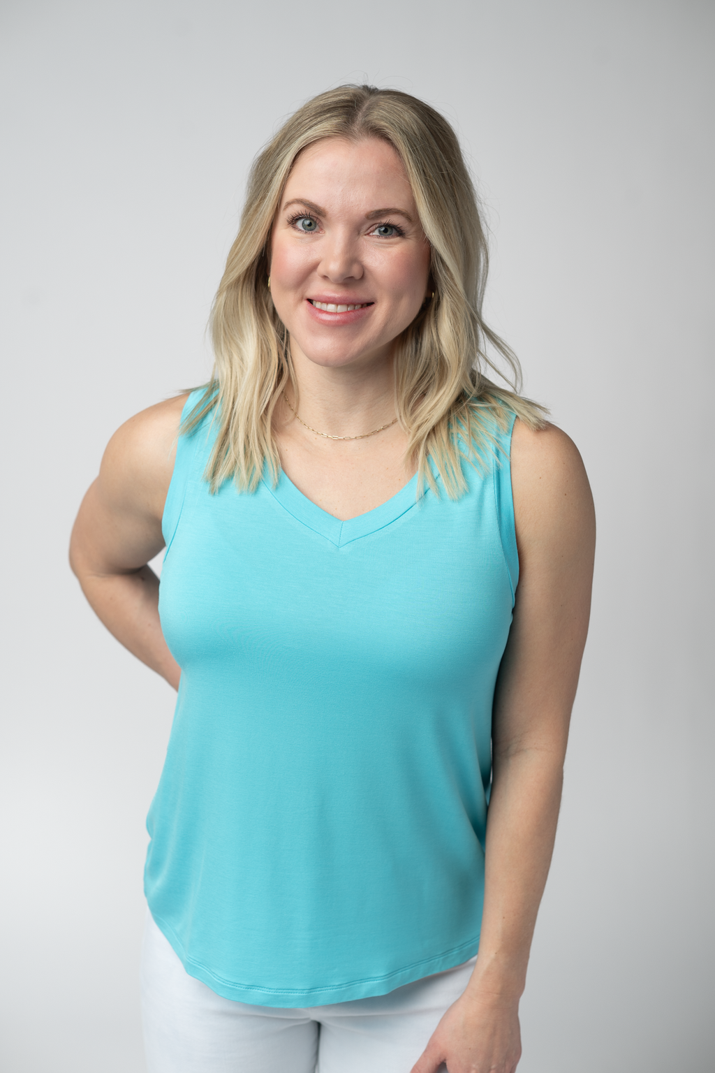 Noelle Tank - Aqua
