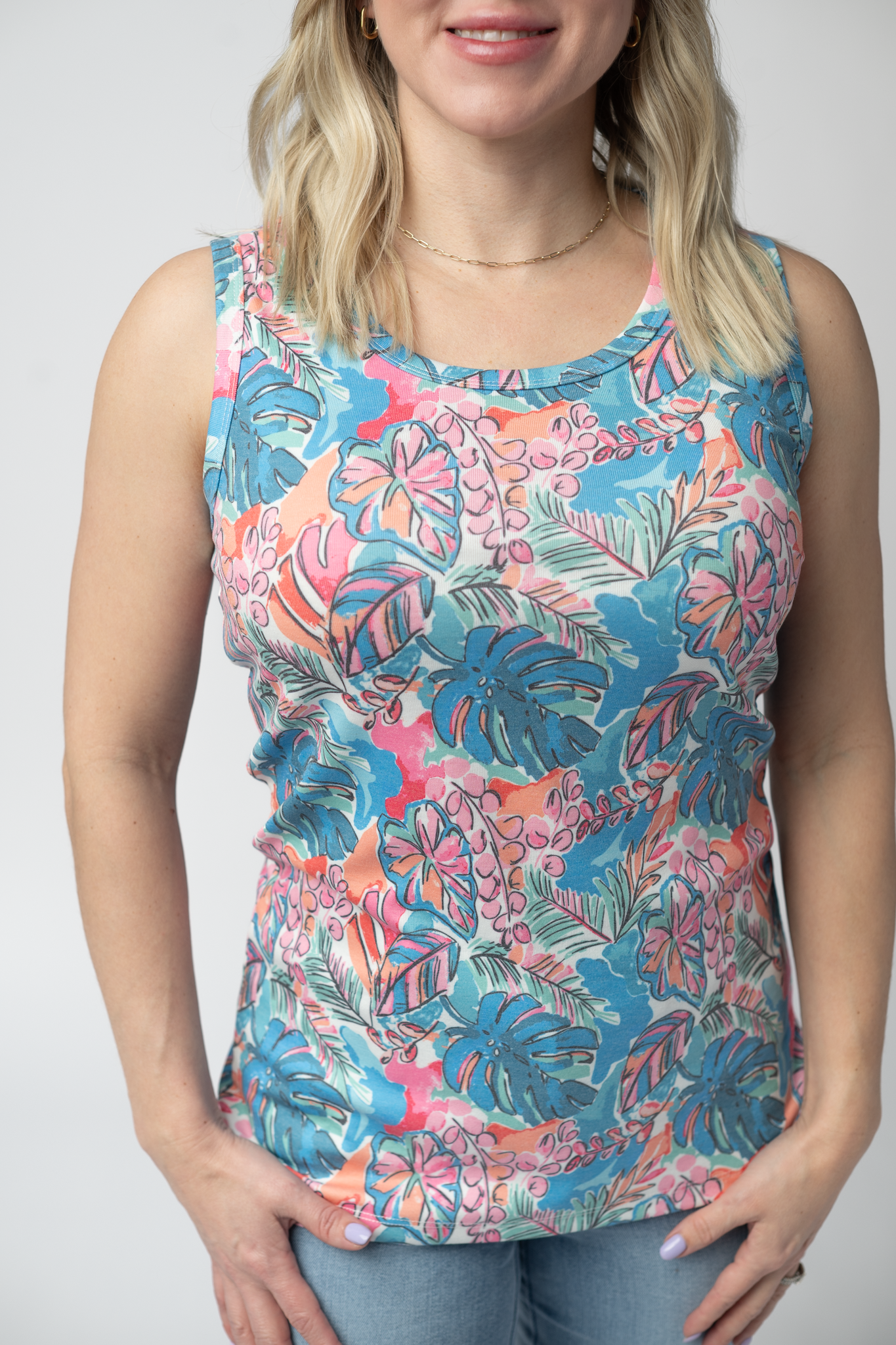 Ava Tank - Tropical Palm