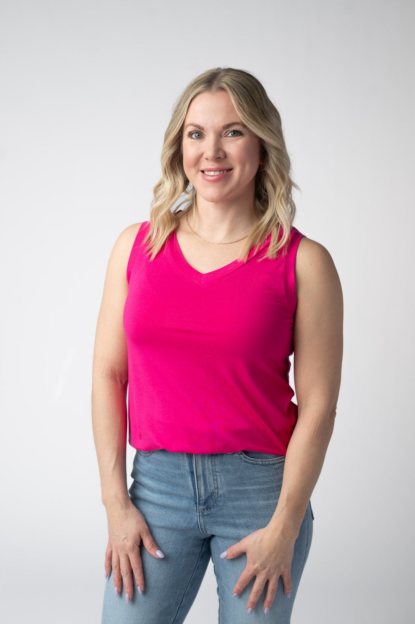 Noelle Tank - Hot Pink