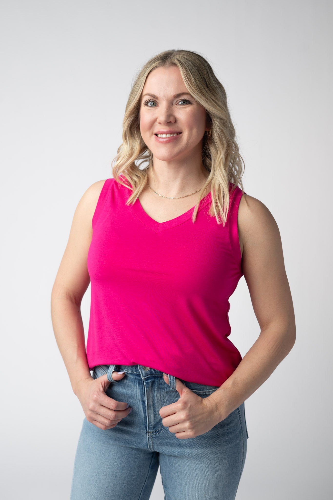Noelle Tank - Hot Pink