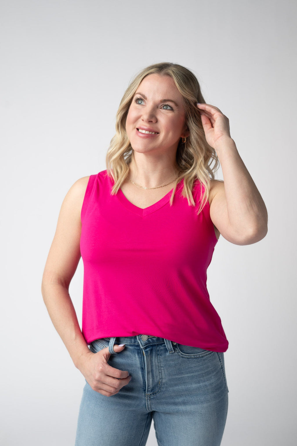 Noelle Tank - Hot Pink