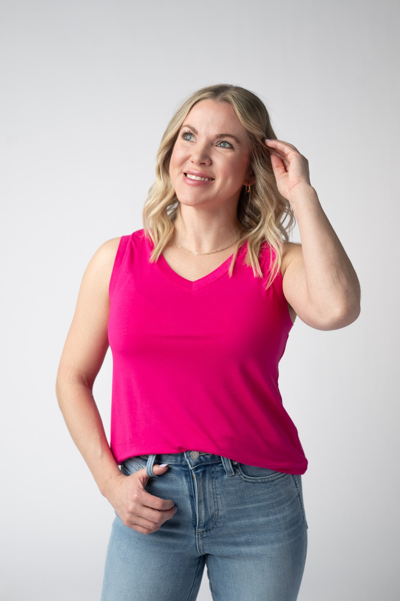 Noelle Tank - Hot Pink