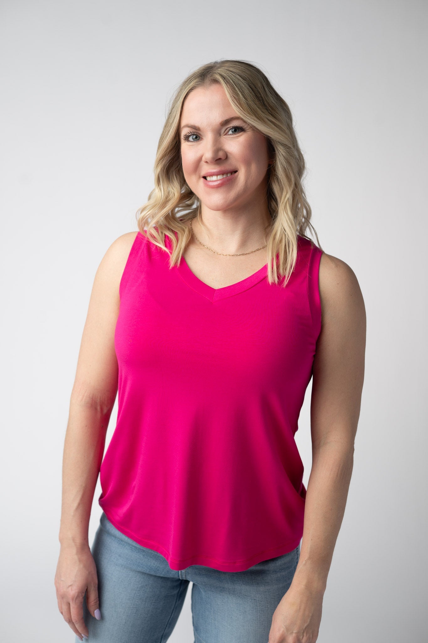 Noelle Tank - Hot Pink