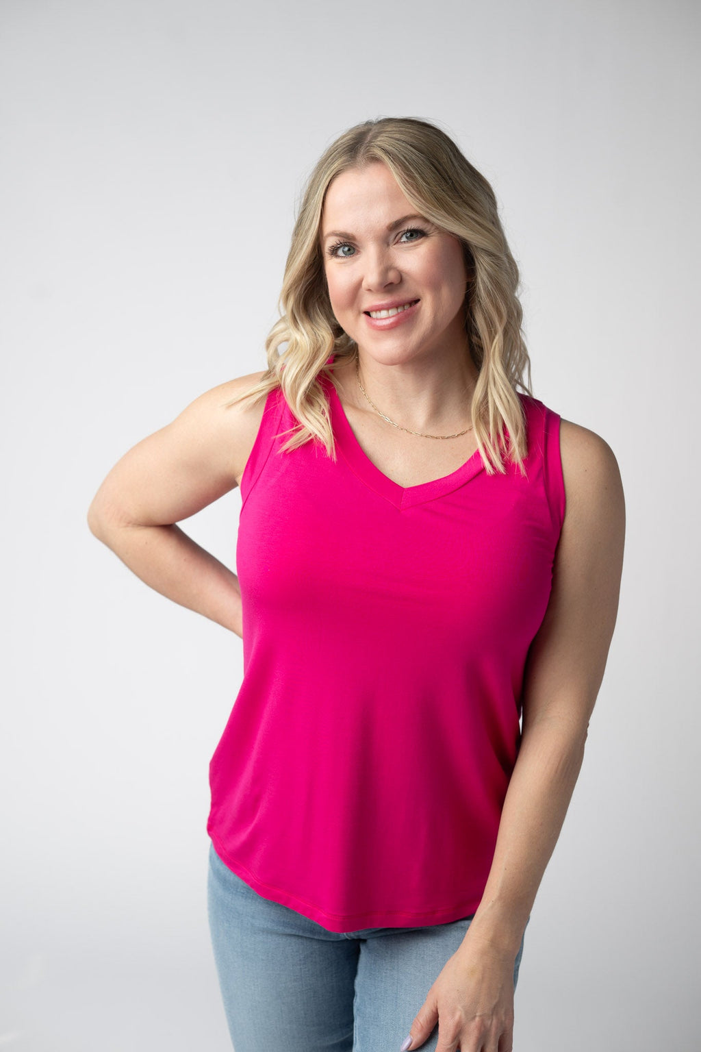 Noelle Tank - Hot Pink