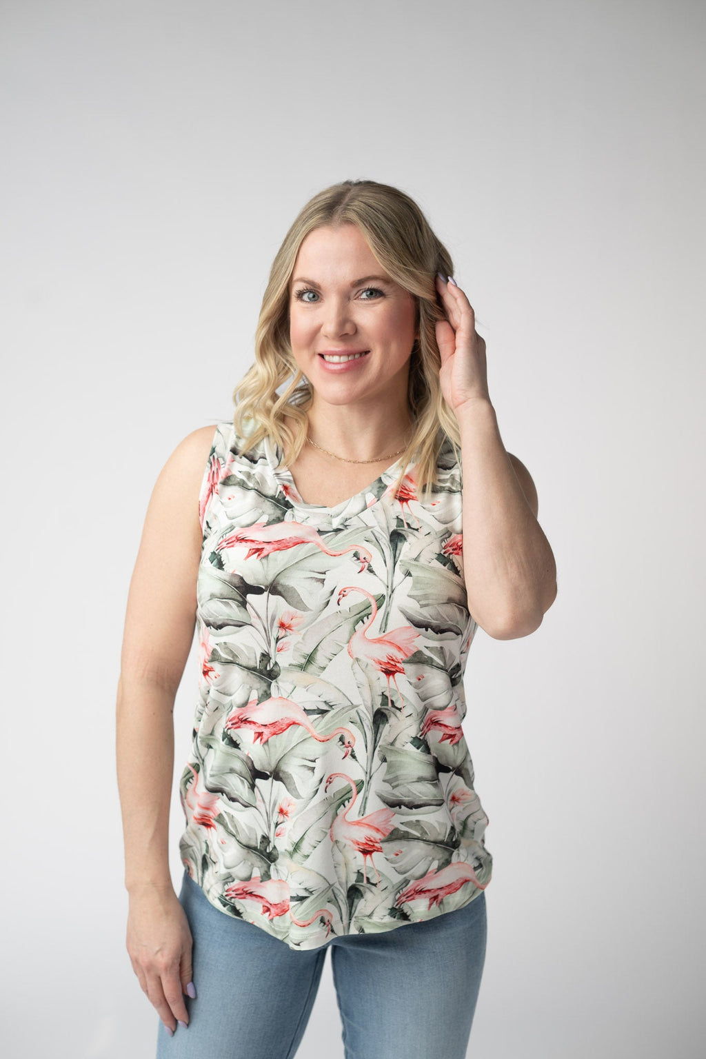Noelle Tank - Flamingos